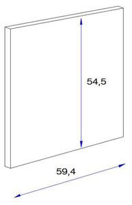 FlexWell Vrata Pomivalnega Stroja Levi, Svetlo Siva, Š. 60 Cm