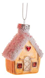Steklen okrasek za jelko 7 cm House – Dakls