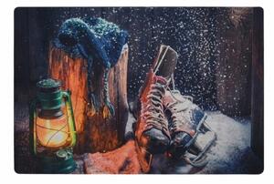 Božična predpražnik RUSTIC WELCOME 38x58 cm - več različic Različica: Drsalke