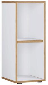 PISARNIŠKI REGAL 30/74/33 cm bela, medeni hrast
