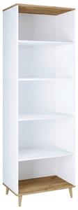 REGAL 60/184/31 cm bela, barve hrasta