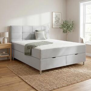 Mömax Postelja Boxspring Oviedo, Svetlo Siva, 180x200