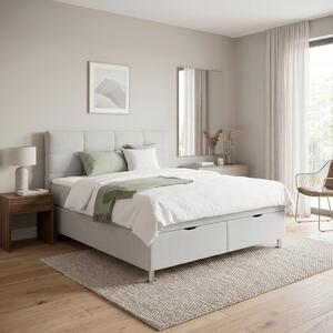 Mömax Postelja Boxspring Oviedo, Svetlo Siva, 160x200
