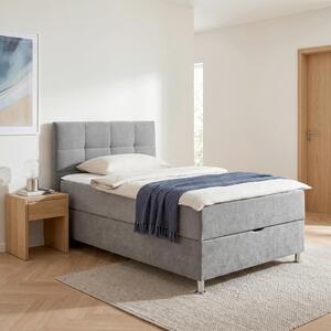 Mömax Postelja Boxspring Oviedo, Siva, 120x200
