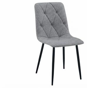 Sivi stol LIBRA PLATINUM GREY s črnimi nogami