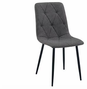 Temno sivi stol LIBRA STONE GREY s črnimi nogami