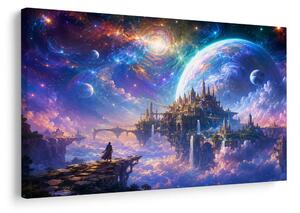 Slika fantastično mesto med planeti
