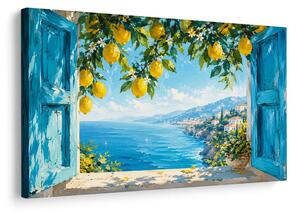 Slika limone nad morsko obalo