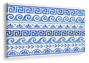 Slika modro-bel grški ornament