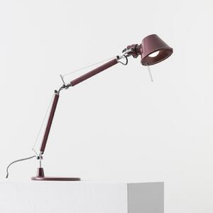 Artemide Namizna svetilka Tolomeo Micro, rubinasto rdeča, višina 73 cm, Rdeča, Dnevna soba / jedilnica, Aluminij, Dizajn, Namizni pult
