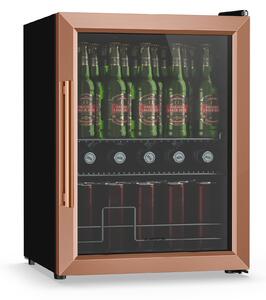 Klarstein Beersafe hladilnik za pijačo s steklenimi vrati | 64 x 48 cm | 60 litrov | 85 W | Bakreno/črna