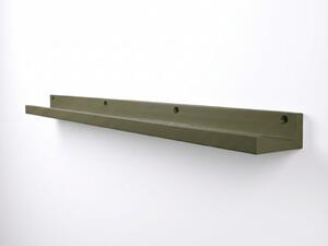 Stenska polica za slike FOTOPLANK 120 cm, olivno zelena
