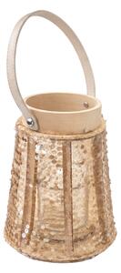 Lanterna z bleščicami CONE GLAM 26 cm, naravna