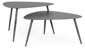 Jeklene vrtne mizice v kompletu 2 ks 73,5x77,5 cm Yvonne – Bizzotto
