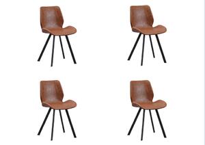 SET STOLOV, tekstil barve konjaka
