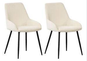 SET STOLOV, tekstil krem barve, bela