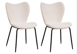 SET STOLOV, tekstil krem barve, bela