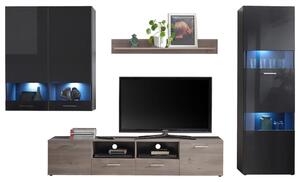 DNEVNI REGAL, antracit, siva, barve srebrnega hrasta