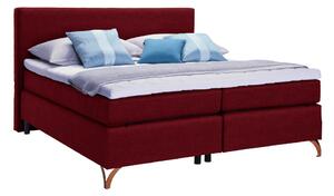 POSTELJA BOXSPRING 140 cm x 200 cm , tekstil rdeča