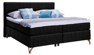 POSTELJA BOXSPRING 140 cm x 200 cm , tekstil črna