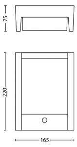 Philips 16461/93/16 - LED Zunanja svetilka s senzorjem ARBOUR LED/6W IP44