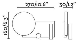 FARO 20066 - LED Zatemnitvena stenska majhna svetilka KLEE LED/10W/230V + LED/3W