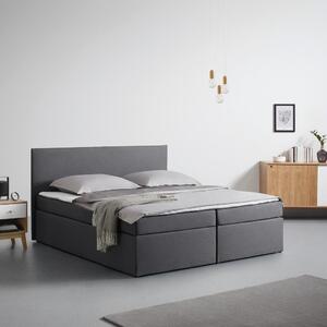 Bessagi Home Postelja Boxspring Lucy, Siva, 180x200