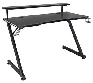 Mömax Gaming Miza Black, Črna, 120x64
