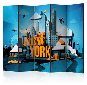 Artgeist Paravan New York, 5-Delni, Dvostranski