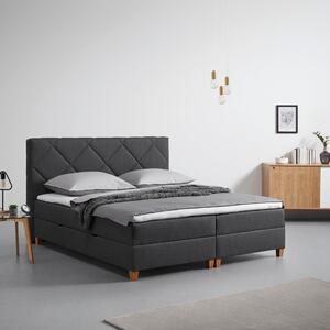 Bessagi Home Postelja Boxspring Marcello, Siva, S Predalom, 180x200