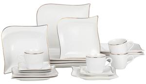 Premium Living Kombinirani Set Goldline, Bela, Zlata, 20-Delni