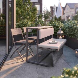 Bessagi Garden Set Za Balkon Mario, Modularen, Siva Barva