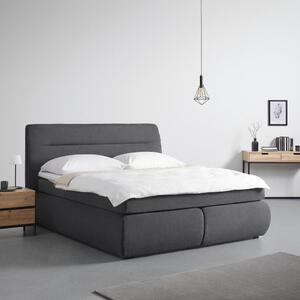 Bessagi Home Postelja Boxspring Bella, Siva, Z Nadvložkom, 180x200