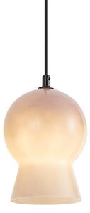 Retro viseča svetilka črna z bež steklom za 1-fazni tirni sistem - Iconic Bell