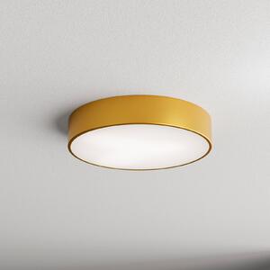 TEMAR LIGHTING Stropna svetilka Cleo 400, zlata, senzor, IP54, Ø 40 cm, kovina, Zlata / medeninasta, Hodnik, Kovina, Sodobni
