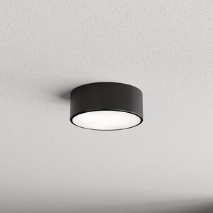 TEMAR LIGHTING Stropna svetilka Cleo, Ø 20 cm, IP54, črna, kovina, E27, zatemnjen, Črna, Kopalnica, Kovina