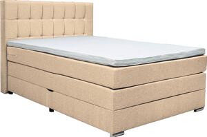POSTELJA BOXSPRING 140 cm x 200 cm , tekstil bež