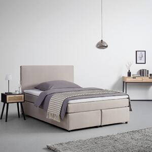 Bessagi Home Postelja Boxspring Florinda, Bež, Z Nadvložkom, 140x200