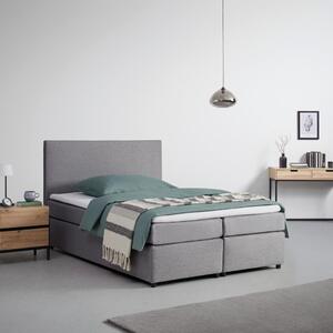 Bessagi Home Postelja Boxspring Melina, Siva, Z Nadvložkom, 140x200