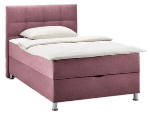 Mömax Postelja Boxspring Oviedo, Vinsko Rdeča, 120x200