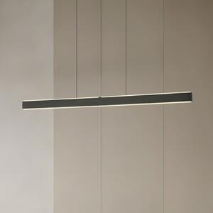 Lucande LED viseča svetilka Arvon, črna, 117 cm, z možnostjo zatemnitve, CCT, zatemnjen, Črna, Dnevna soba / jedilnica, Kovina, Sodobni