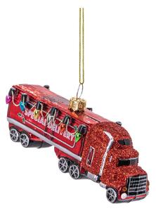 Steklen ročno izdelan okrasek za jelko 12,5 cm Truck – Sass & Belle