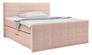 Mömax Postelja Boxspring Damon, Roza, 160x200