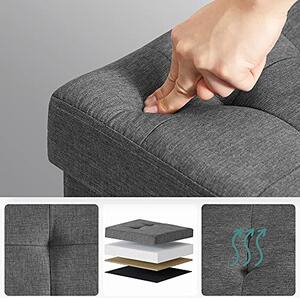 Tabure s shranjevalnim prostorom OTO, 76x38x48cm, antracit SongmicsHome