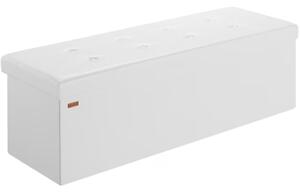 Tabure s shranjevalnim prostorom BELLA, 115x40x40cm, bela Casaria