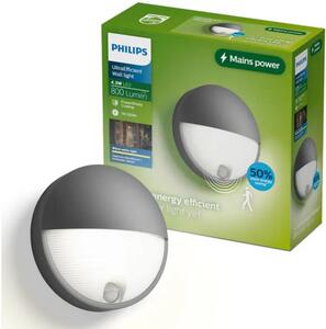 Capricorn VANJSKA ZIDNA LED SVJETILJKA SA SENZOROM 4.3W 2700K ANTRACIT 8721103109996