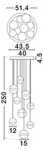 ALAZ LED LUSTER 9X CRNA/ZLATNA 81W 3000K IP20 TRIAC DIMABILNA NL9124121