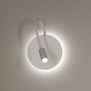Paulmann LED-stenna svetilka na baterije Miora, bela, z gibljivim ročajem, z, zatemnjen, Bela, Dnevna soba / jedilnica, Kovina, Sodobni, Okrogla stena