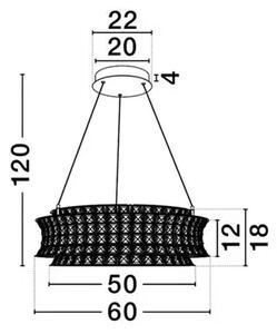 CELYSIA KRISTALNI LED LUSTER 56W IP20 3500K TRIAK PRIGUŠLJIVA NL9019774