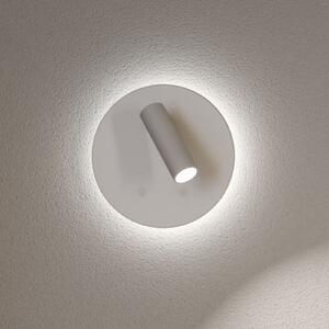 Paulmann LED-stenni reflektor na baterije Kiora, bel, višina 20 cm, z regulatorjem, zatemnjen, Bela, Dnevna soba / jedilnica, Kovina, Sodobni, Okrogla stena